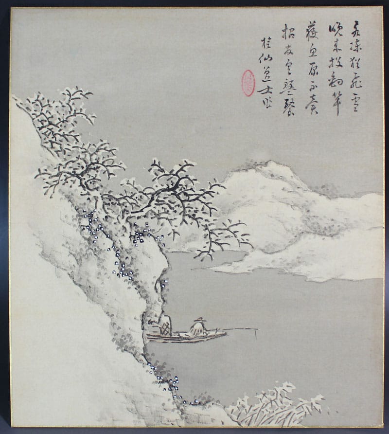 雪景湖