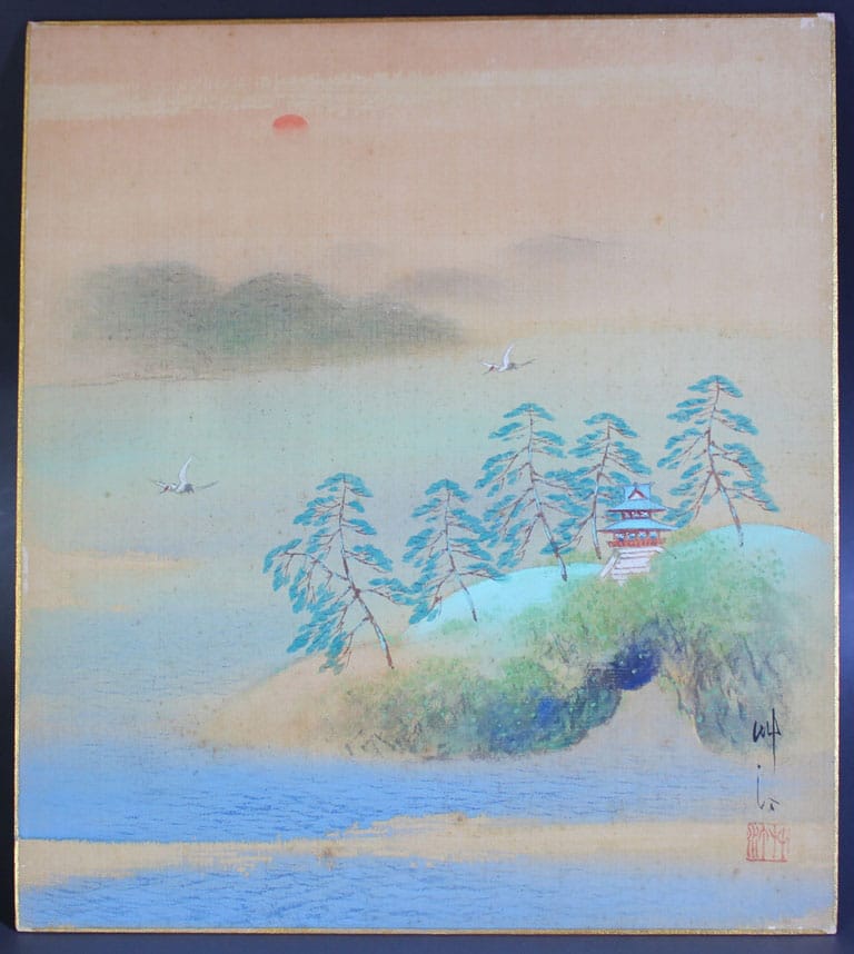 蓬莱山（色紙）