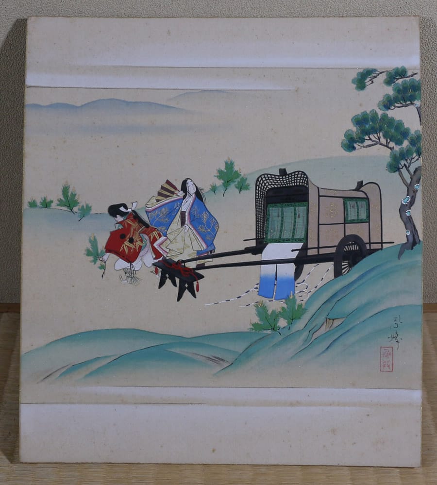 御所車（色紙）