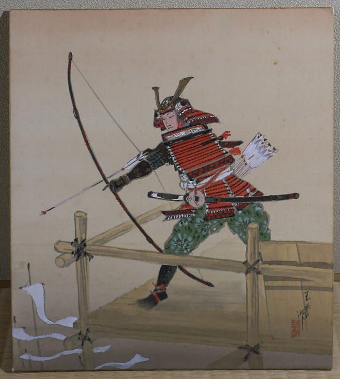 武者・鎮西八郎（色紙）