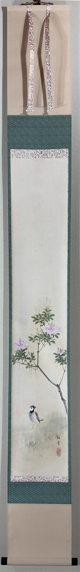 躑躅（つつじ）雀｜小幅