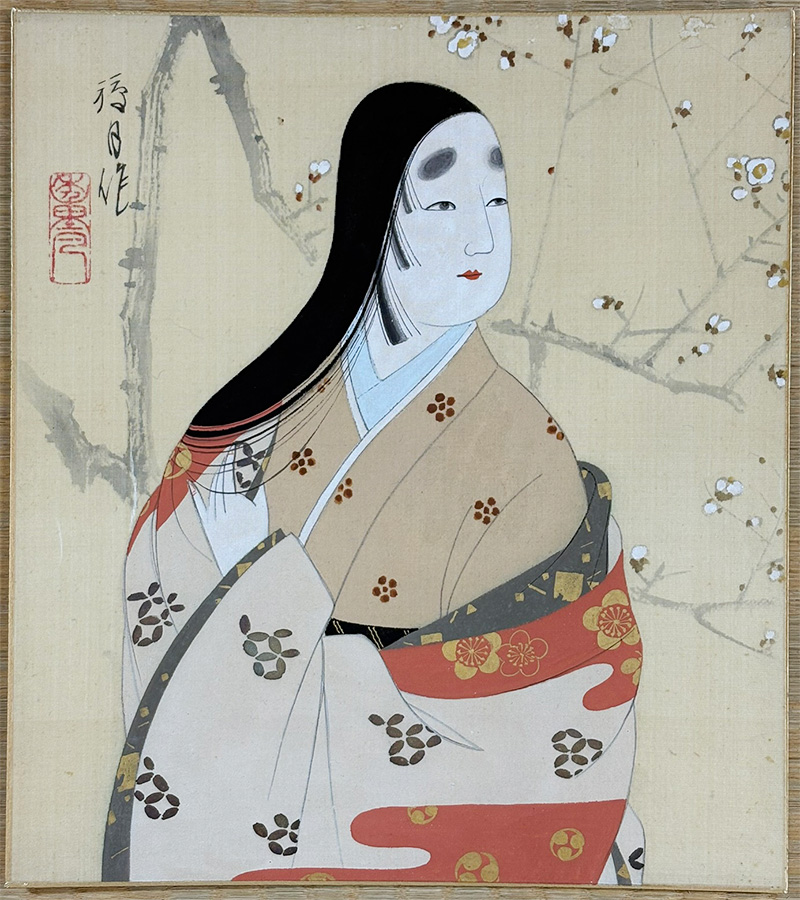 梅花美人｜色紙｜【貼り替え済】