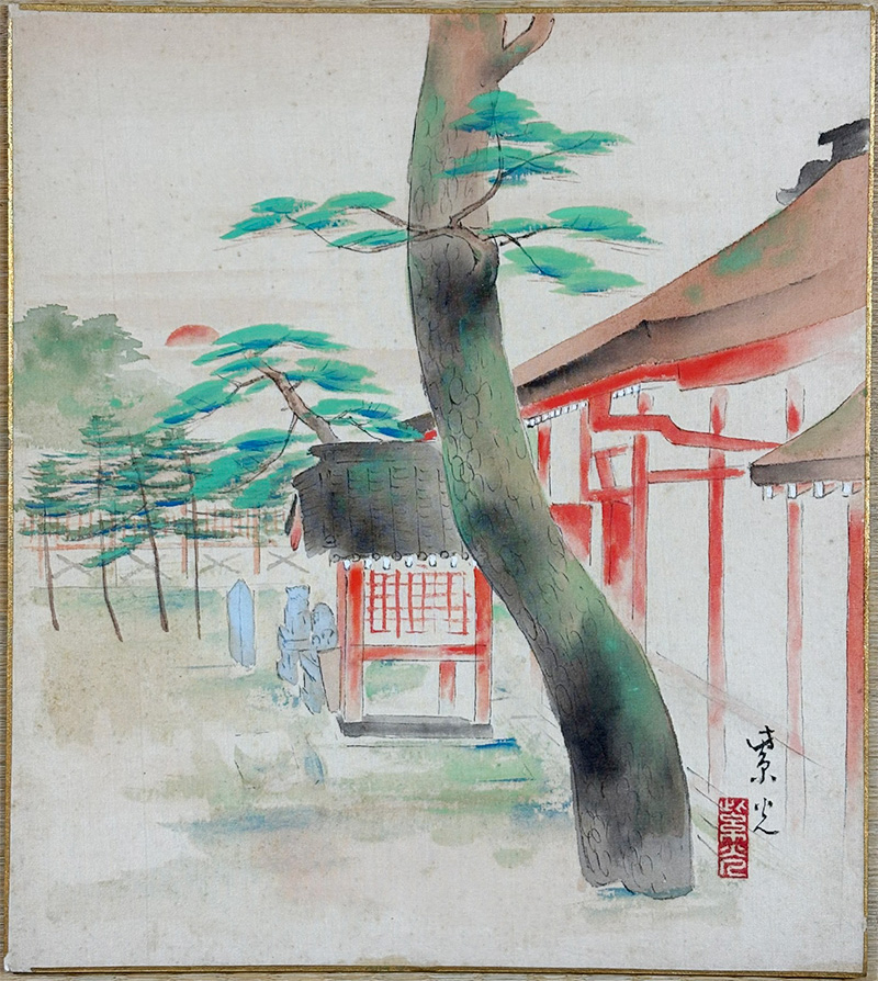 社頭の朝日｜色紙