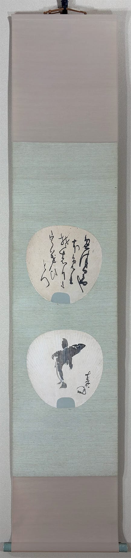 魚釣句画｜ミニ掛軸