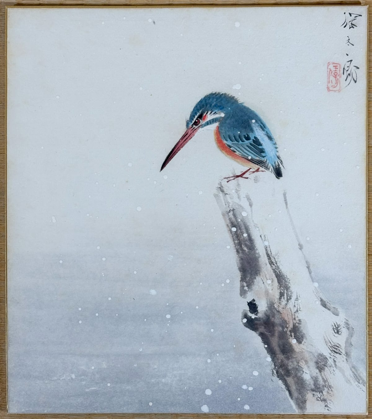 雪中川蝉｜色紙