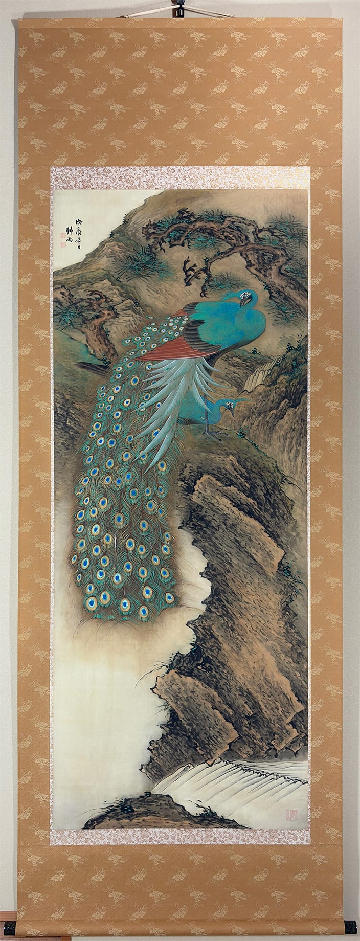 老松孔雀｜大幅