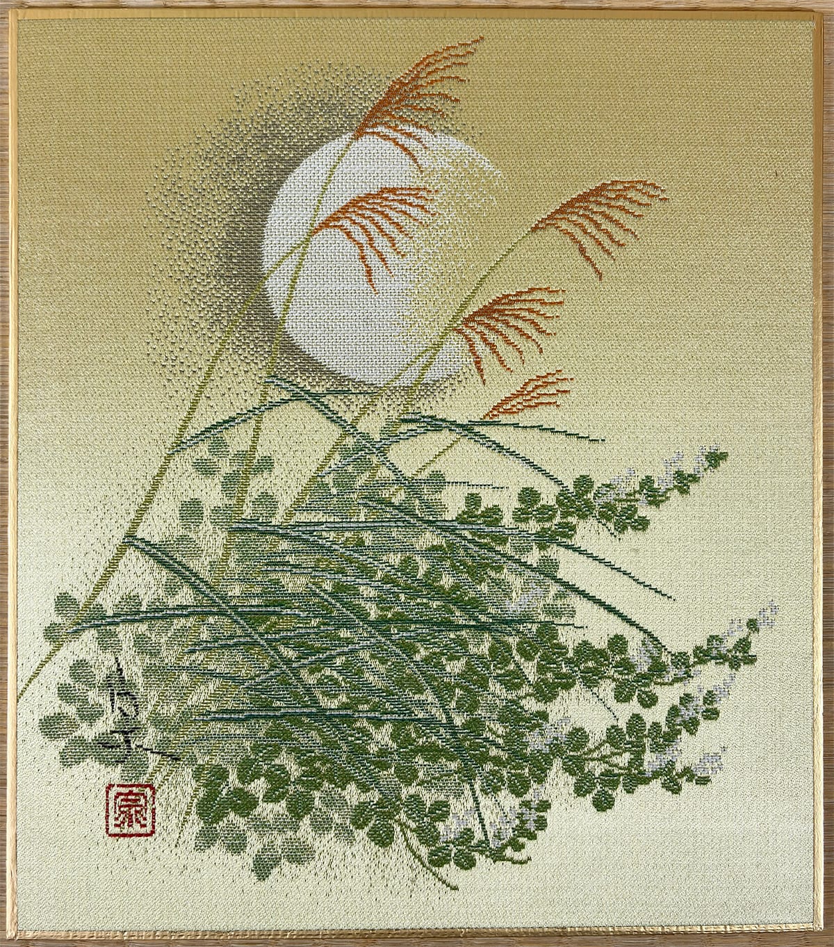 秋草｜色紙・工芸品（西陣綾錦織）