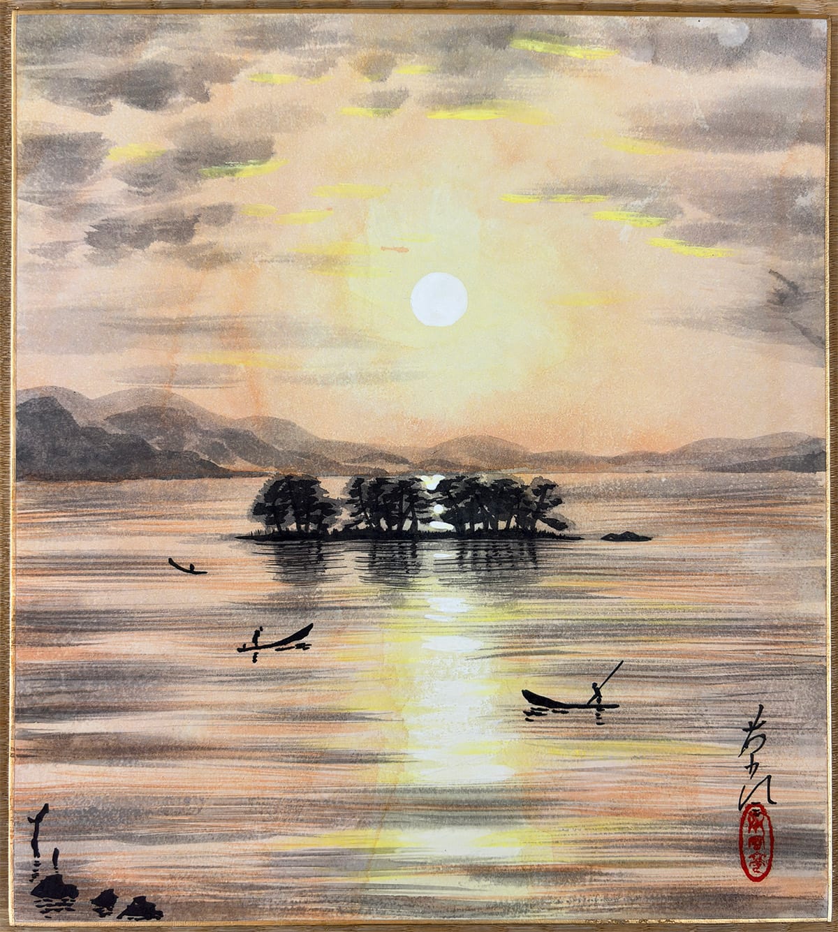 宍道湖夕映｜色紙