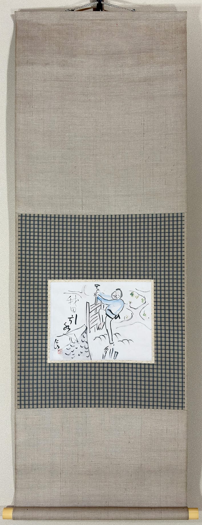 我田引水｜ミニ掛軸