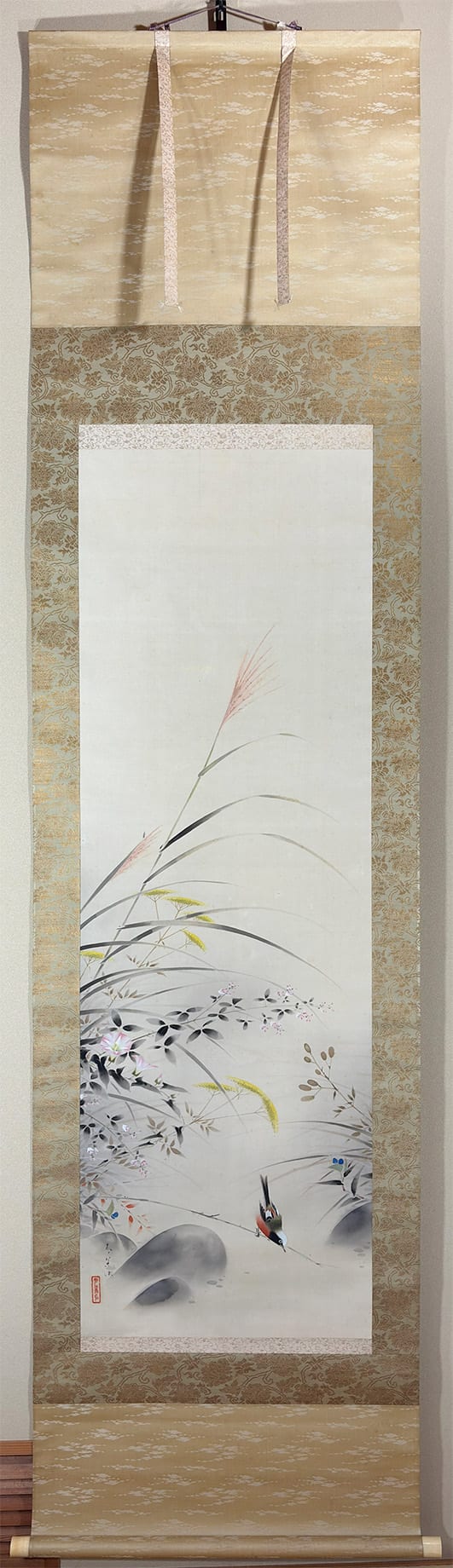 秋草小禽