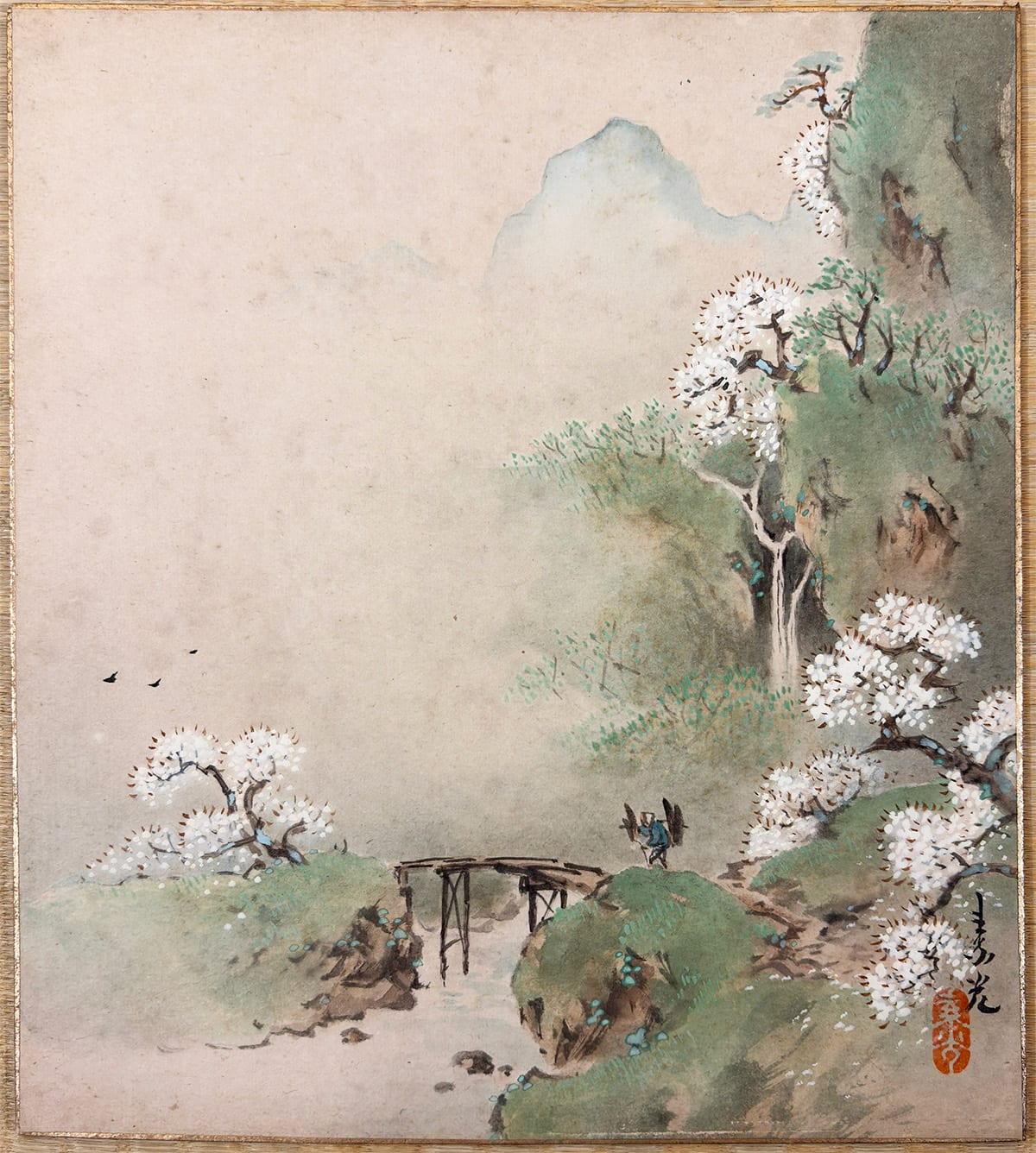 春景山水｜色紙
