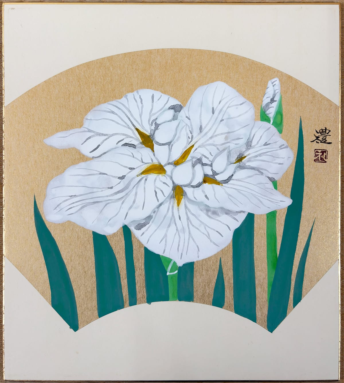 菖蒲｜色紙（扇面）