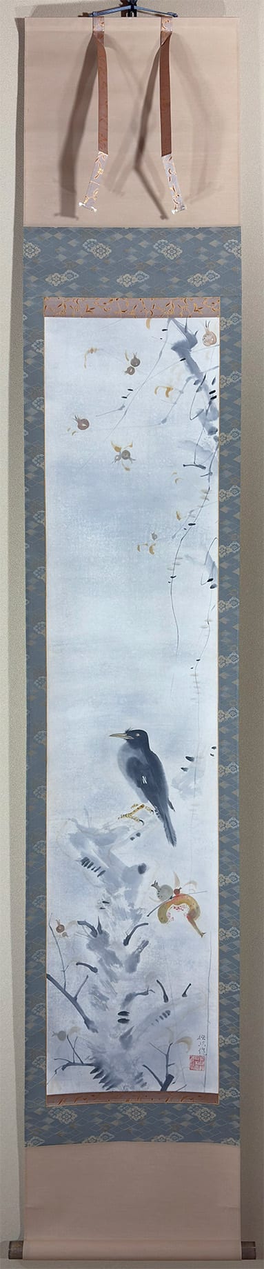 柘榴に叭可鳥