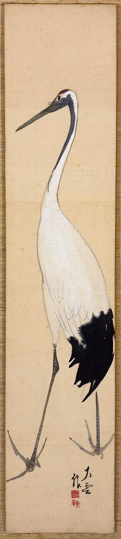 鶴｜広幅短冊