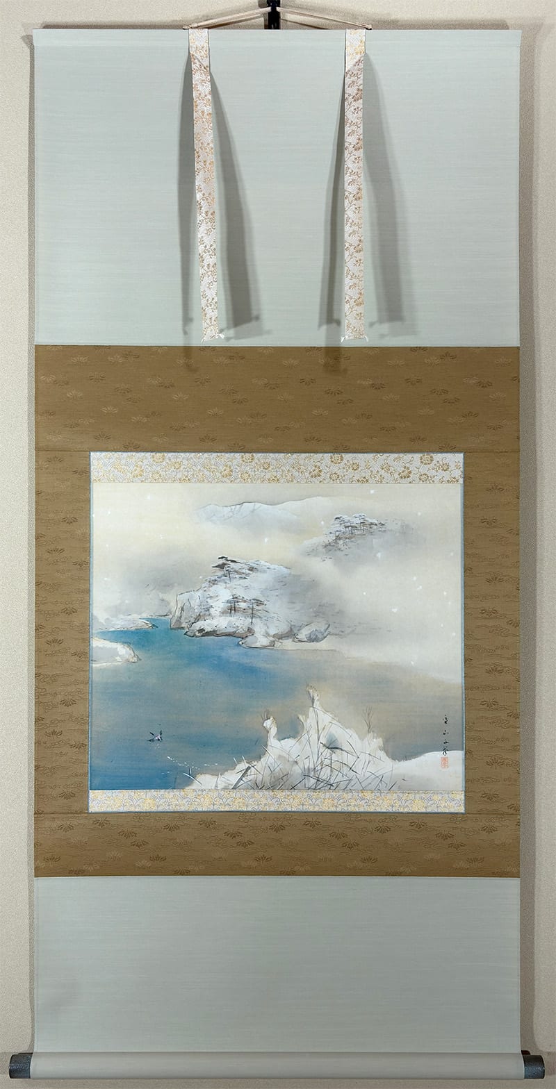 雪景山湖
