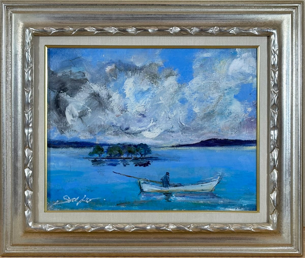 宍道湖｜額（油彩・F6号）