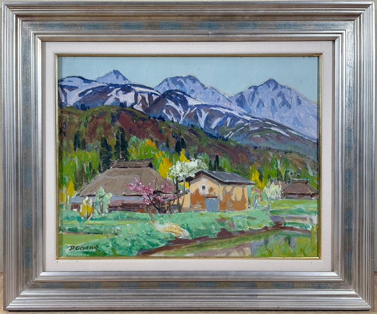 信濃の春 [白馬岳]｜額（油彩・6号）