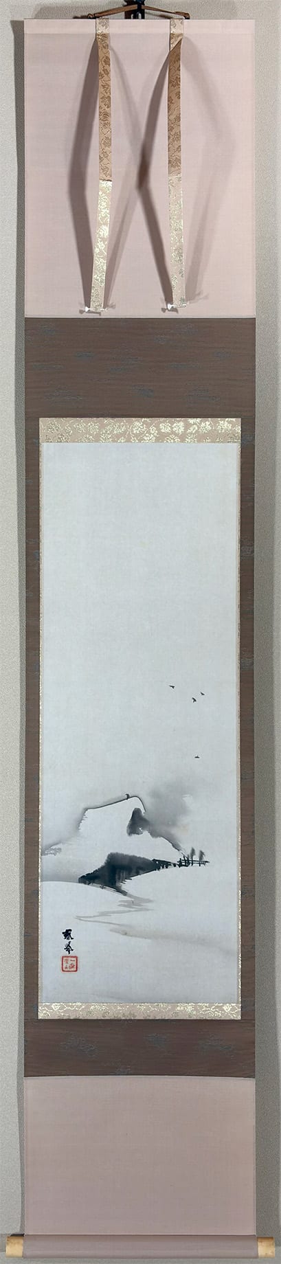 雪中茅屋｜ミニ掛軸