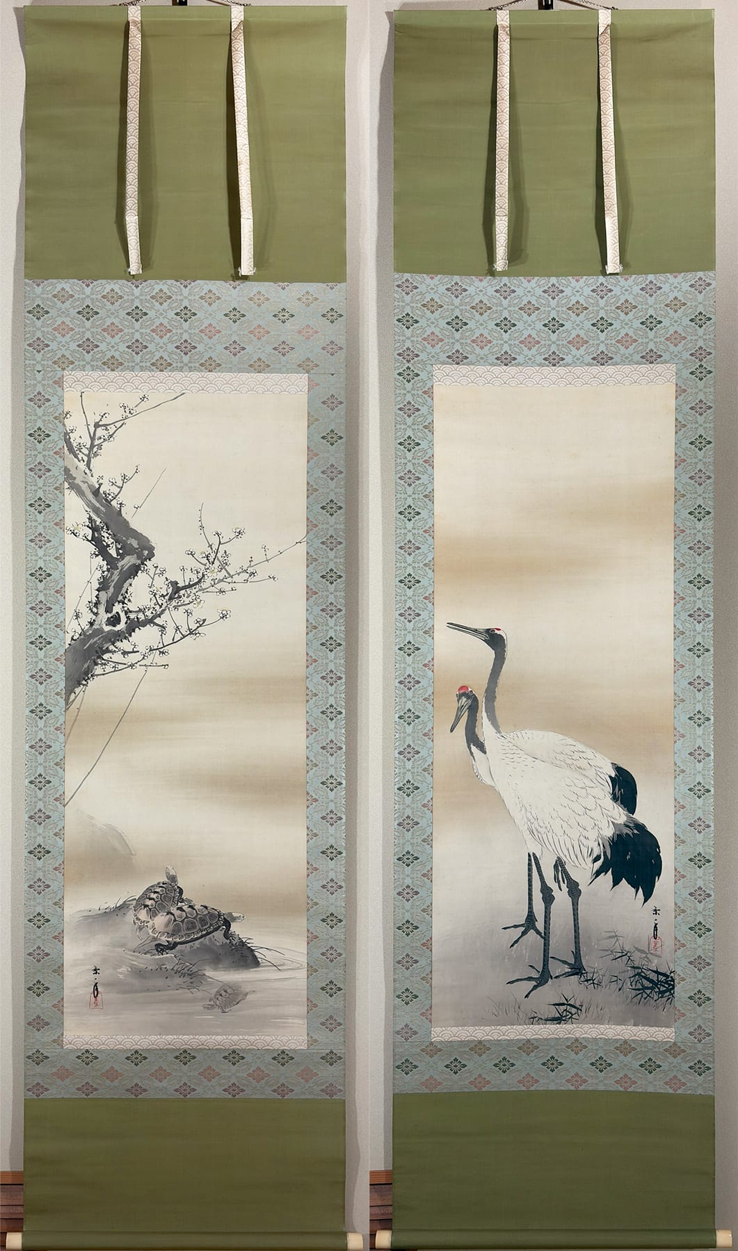 鶴亀｜双幅