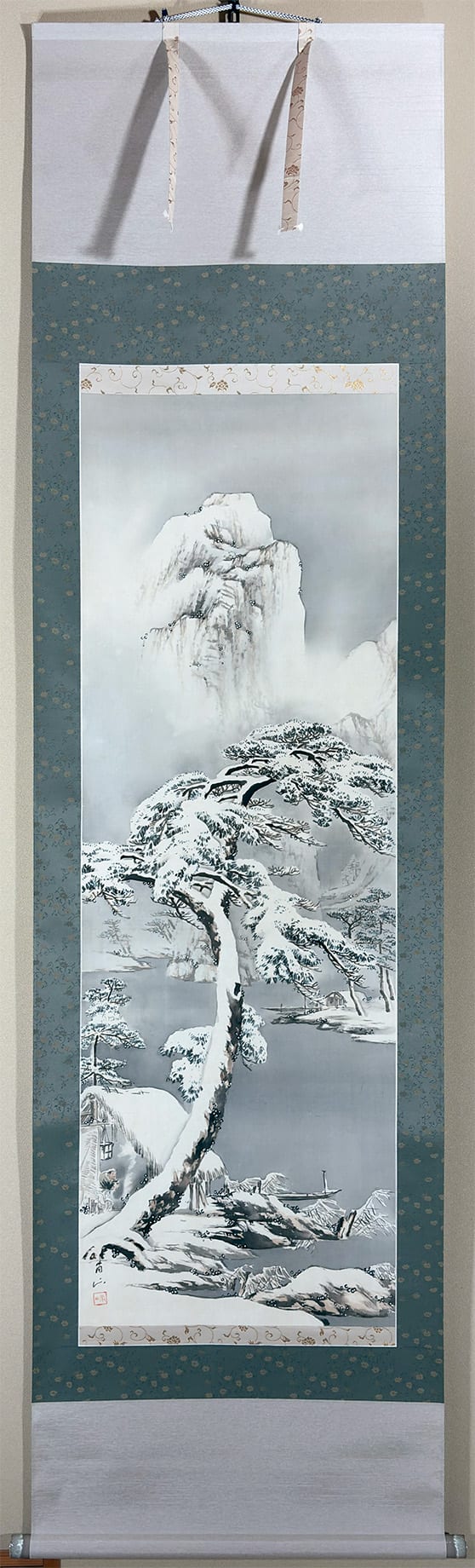 雪景湖山
