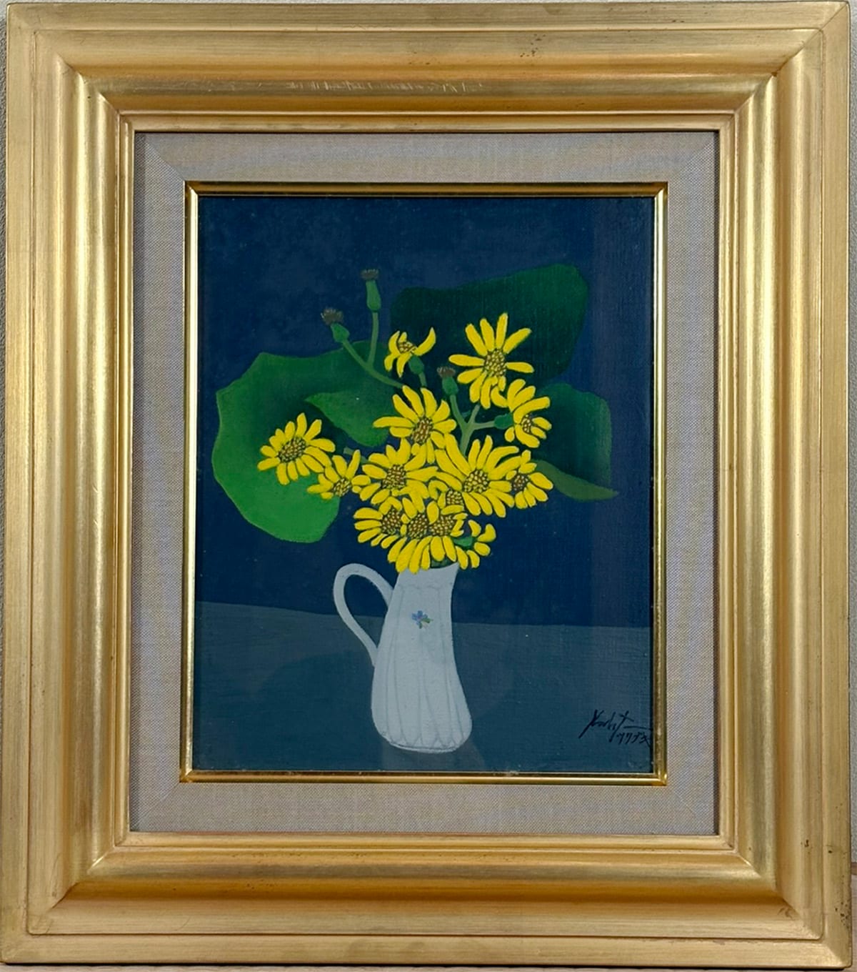 ツワブキ｜額（油彩）