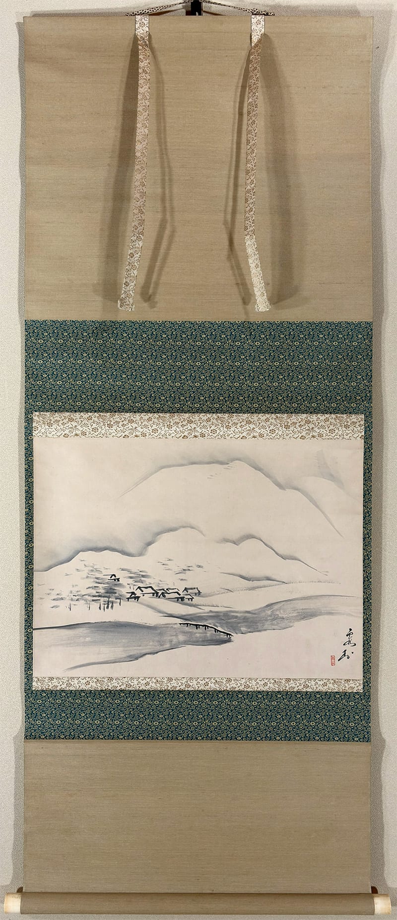 雪景山水