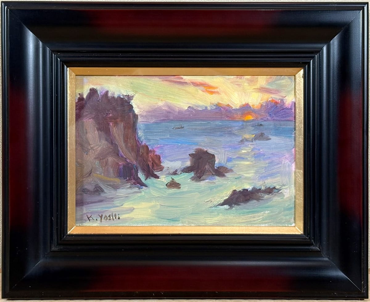 海岸風景｜額（油彩・SM）