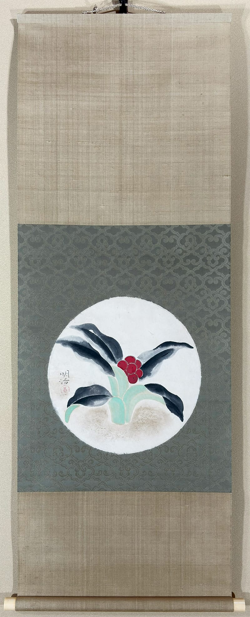 万年青（オモト）｜ミニ掛軸