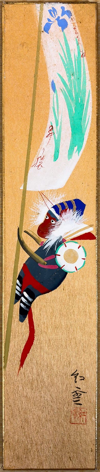 昇り猿｜広幅短冊