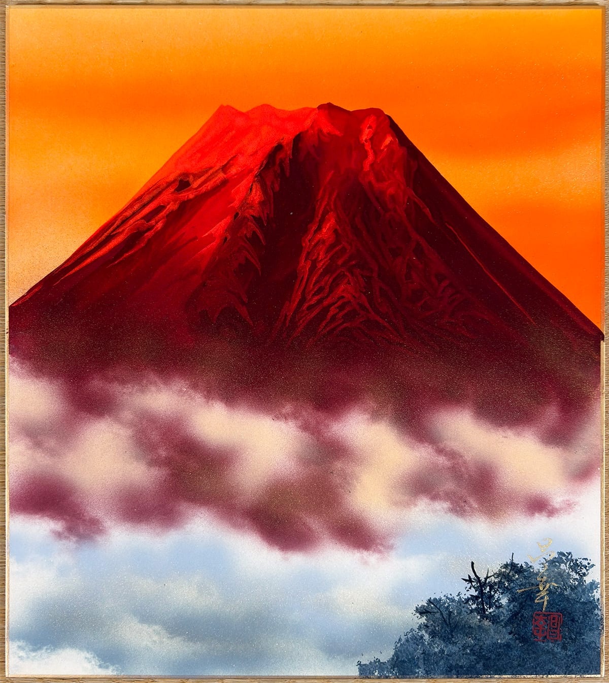 赤富士｜色紙