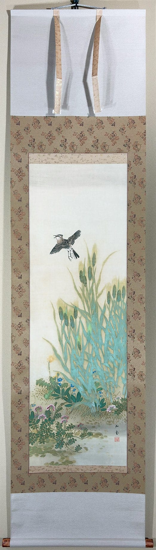 麦に雲雀
