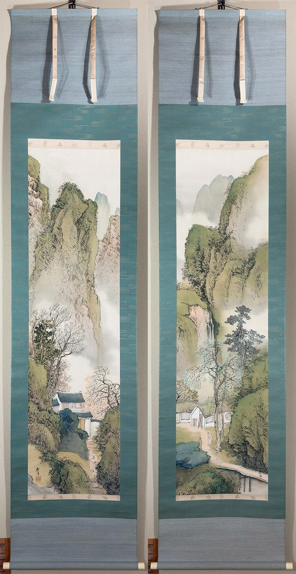 春秋山水｜双幅