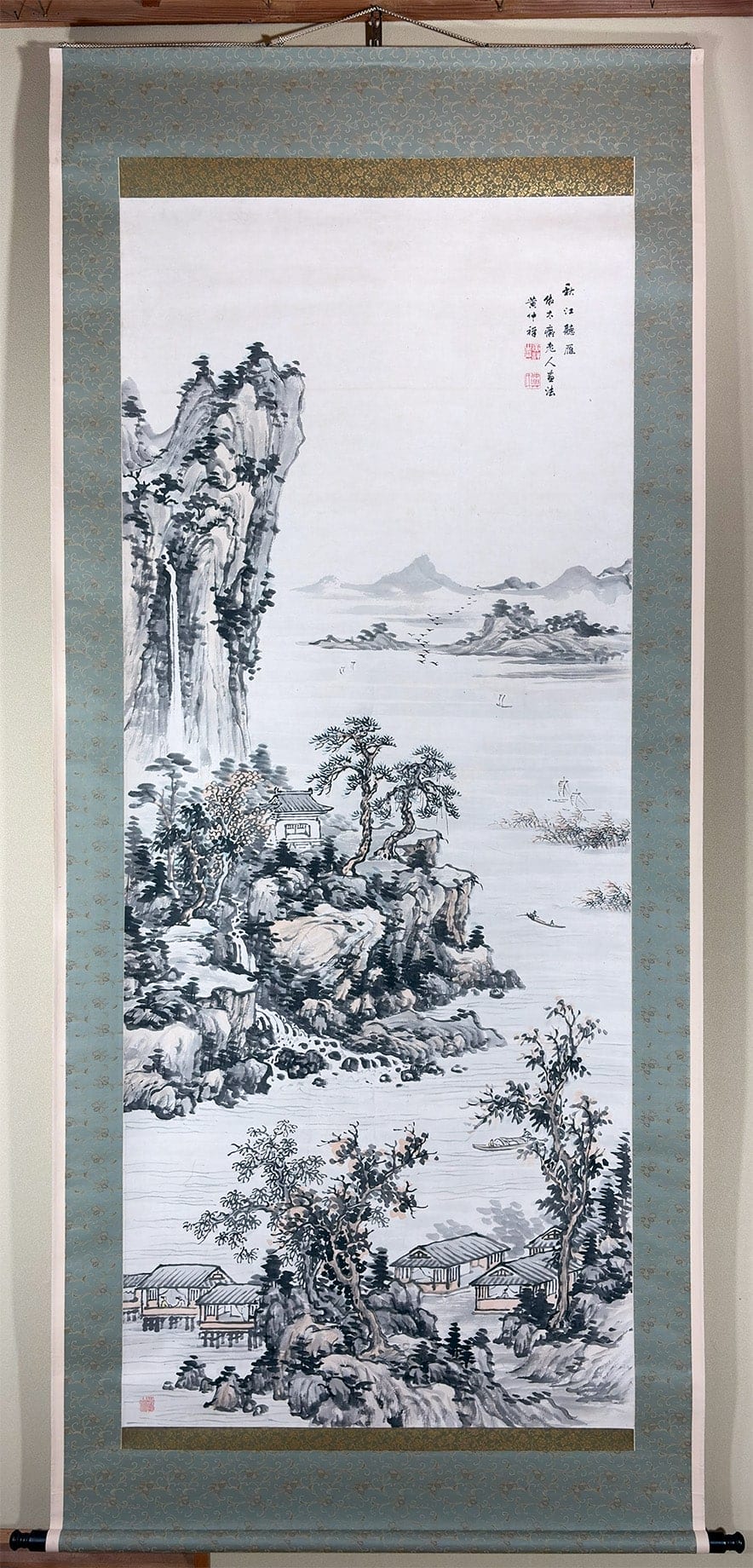 秋聴雁｜大幅
