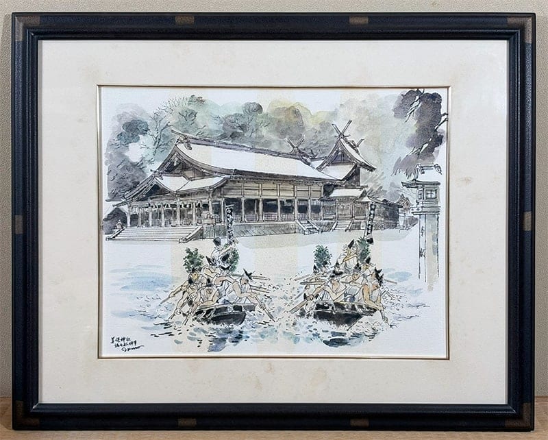 美保神社｜額（水彩画）