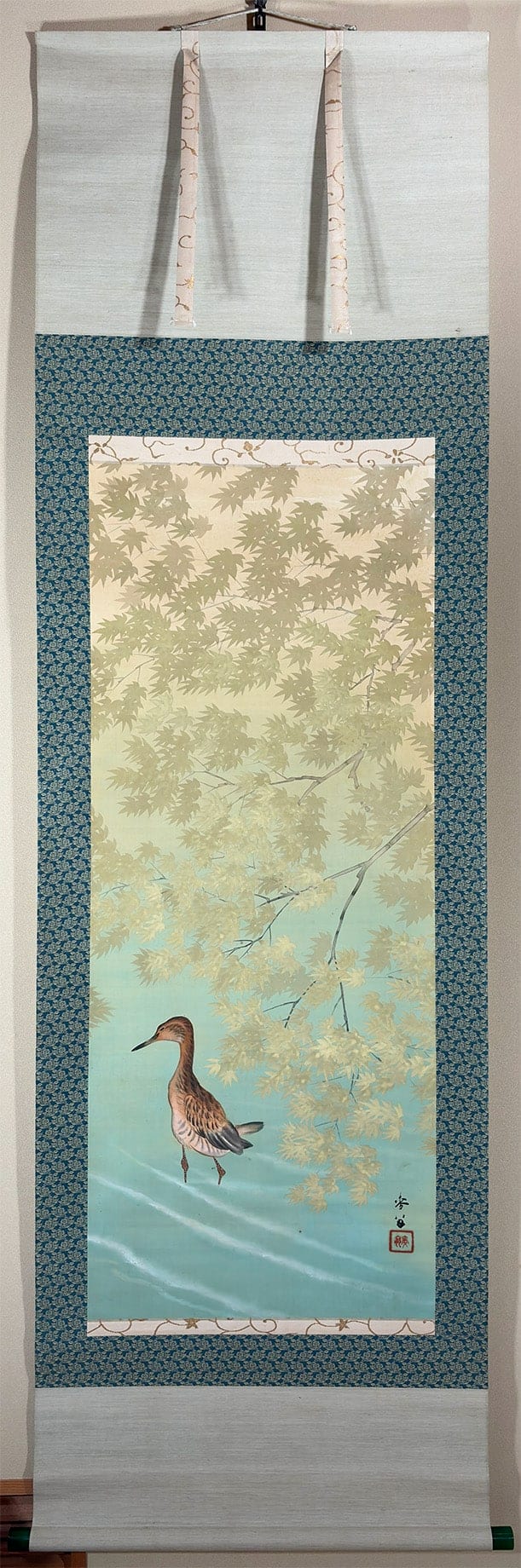 楓に水禽