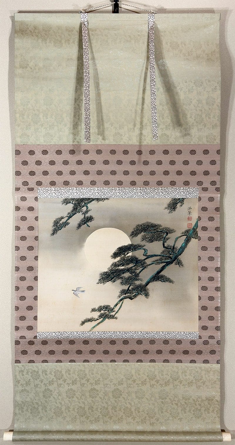 松浦 満 【月明】 掛軸 - Matsuura Mitsuru, Japanese hanging scroll (kakejiku)