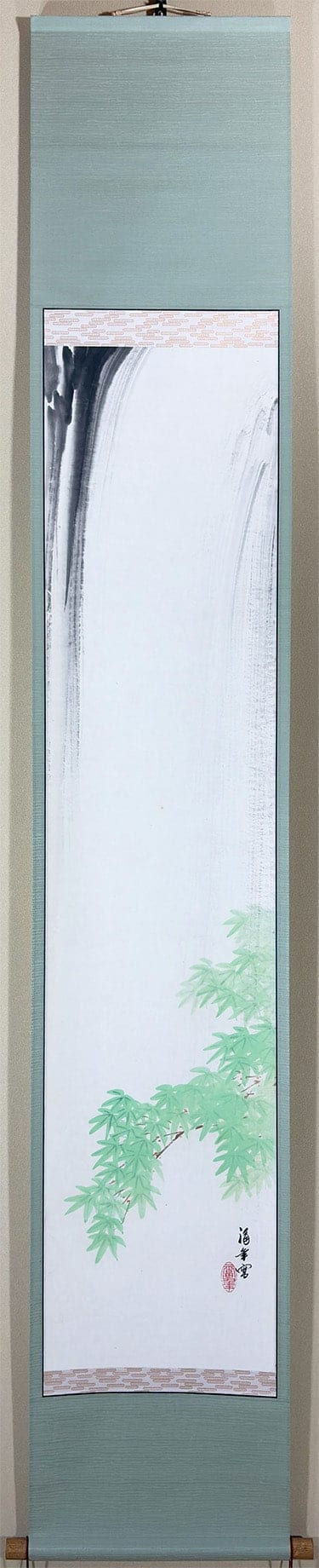 小西 福年 【瀑布青楓】 - Konishi Fukunen, Japanese painting (nihonga)