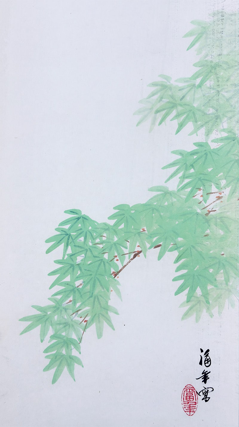 小西 福年 【瀑布青楓】 詳細写真