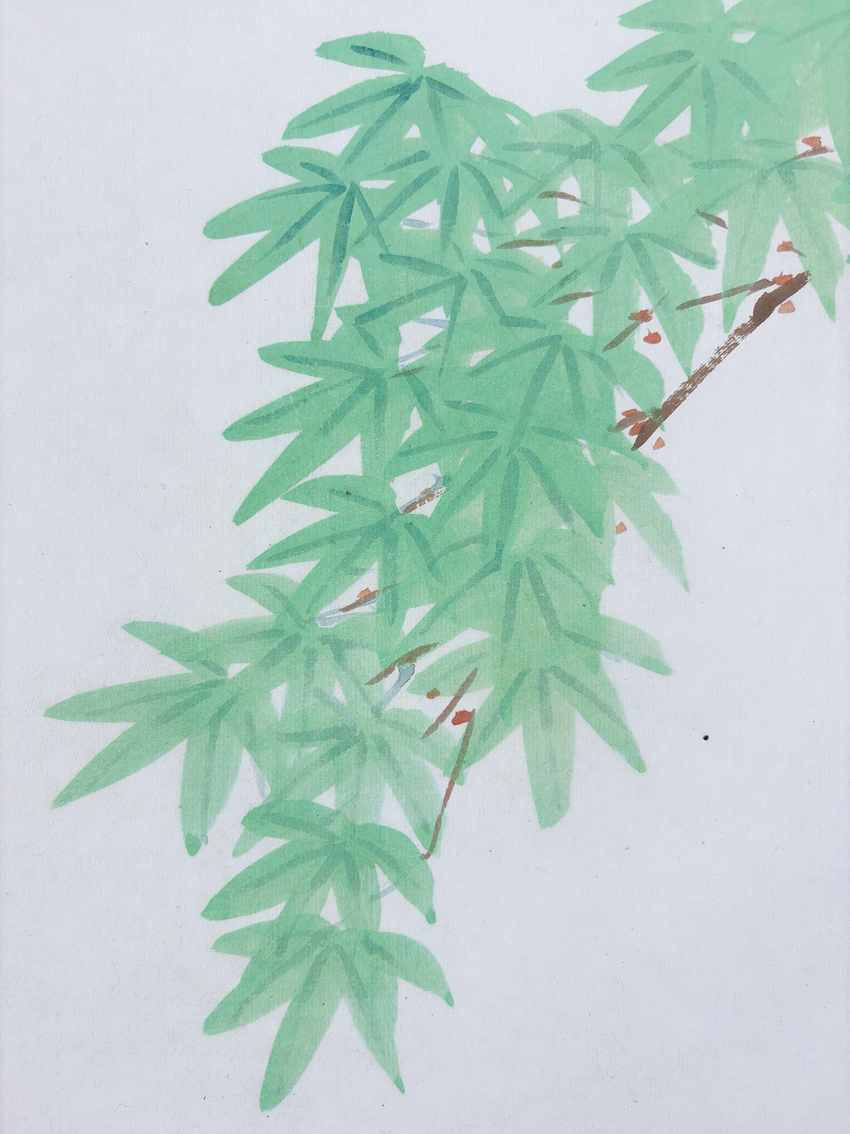 小西 福年 【瀑布青楓】 詳細写真