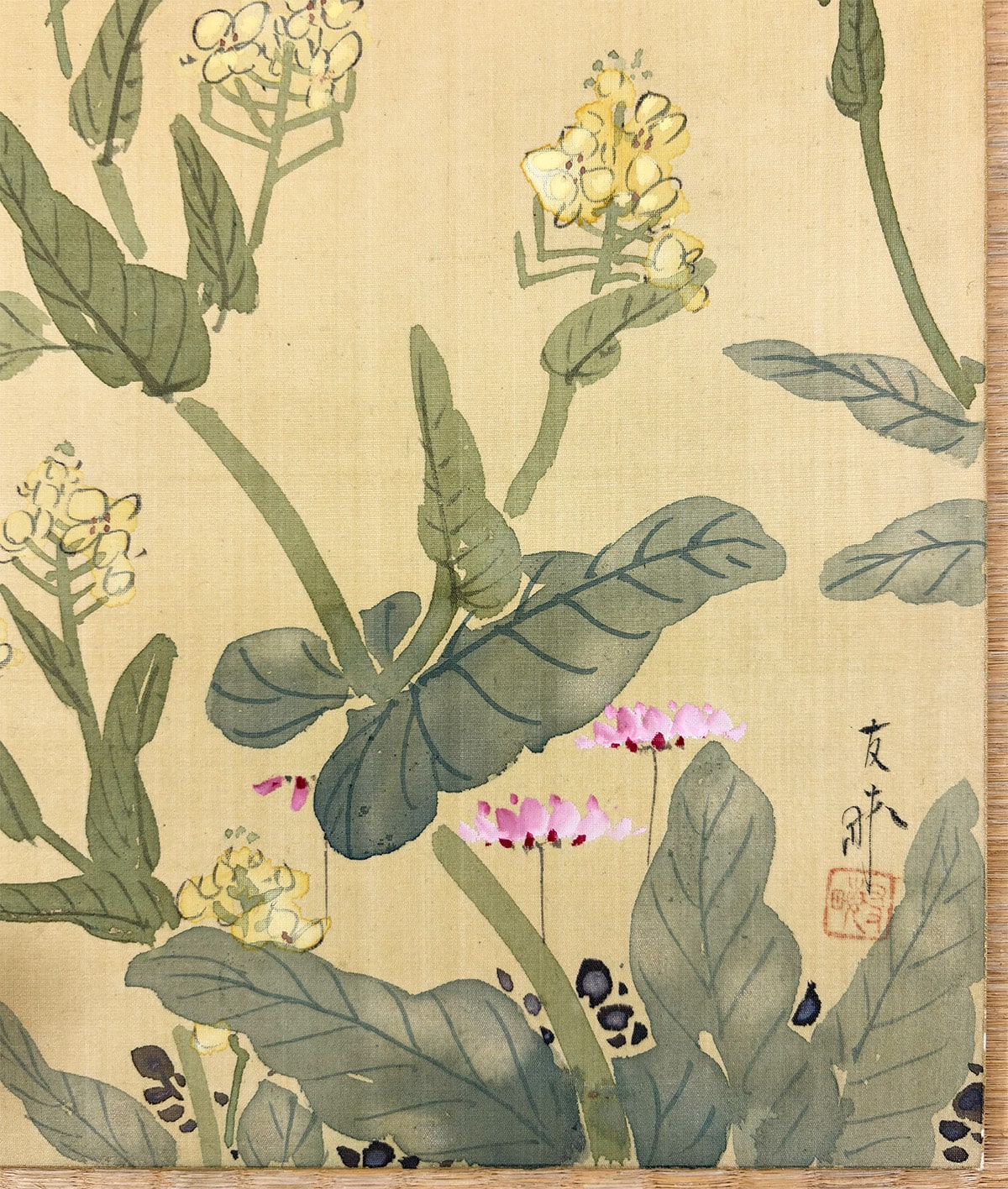 新村 友畝 【菜の花｜色紙】 色紙・短冊 詳細写真