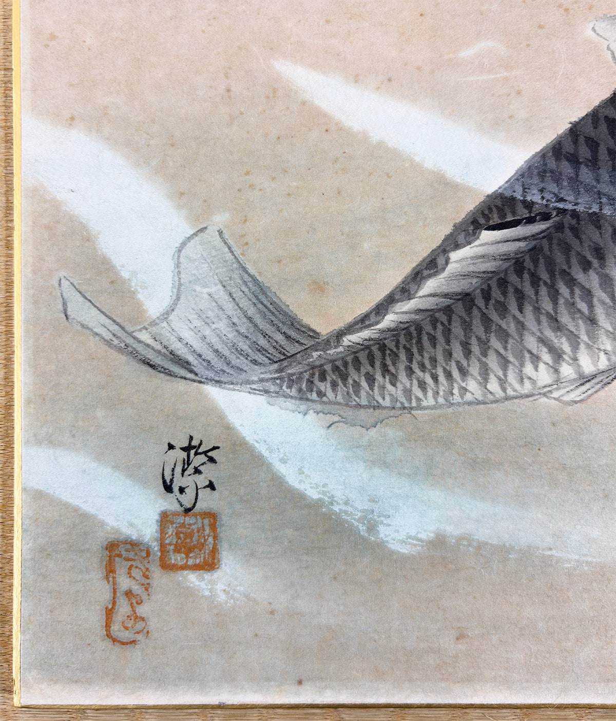 槇野 潔 【鯉｜色紙】 色紙・短冊 詳細写真