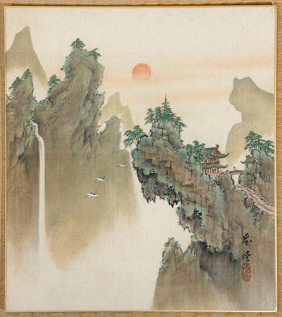 春径 【蓬莱山｜色紙】 色紙・短冊 - Japanese shikishi and tanzaku board painting