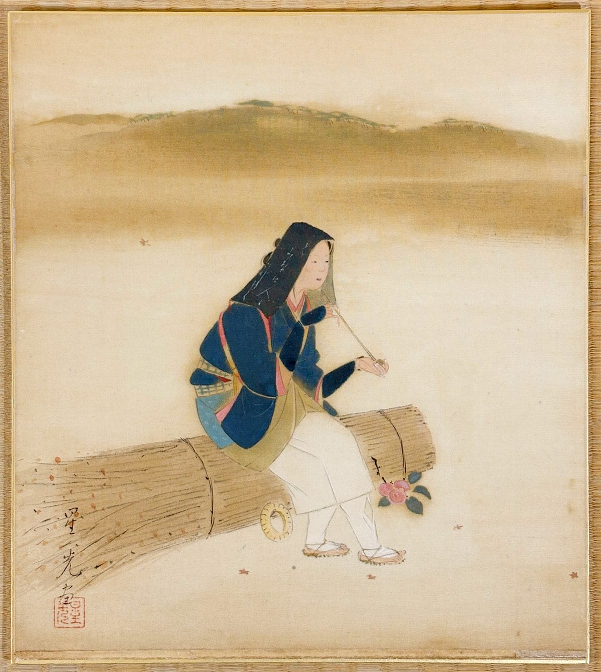 板倉 星光 【大原女｜色紙】 色紙・短冊 - Itakura Seikou, Japanese shikishi and tanzaku board painting
