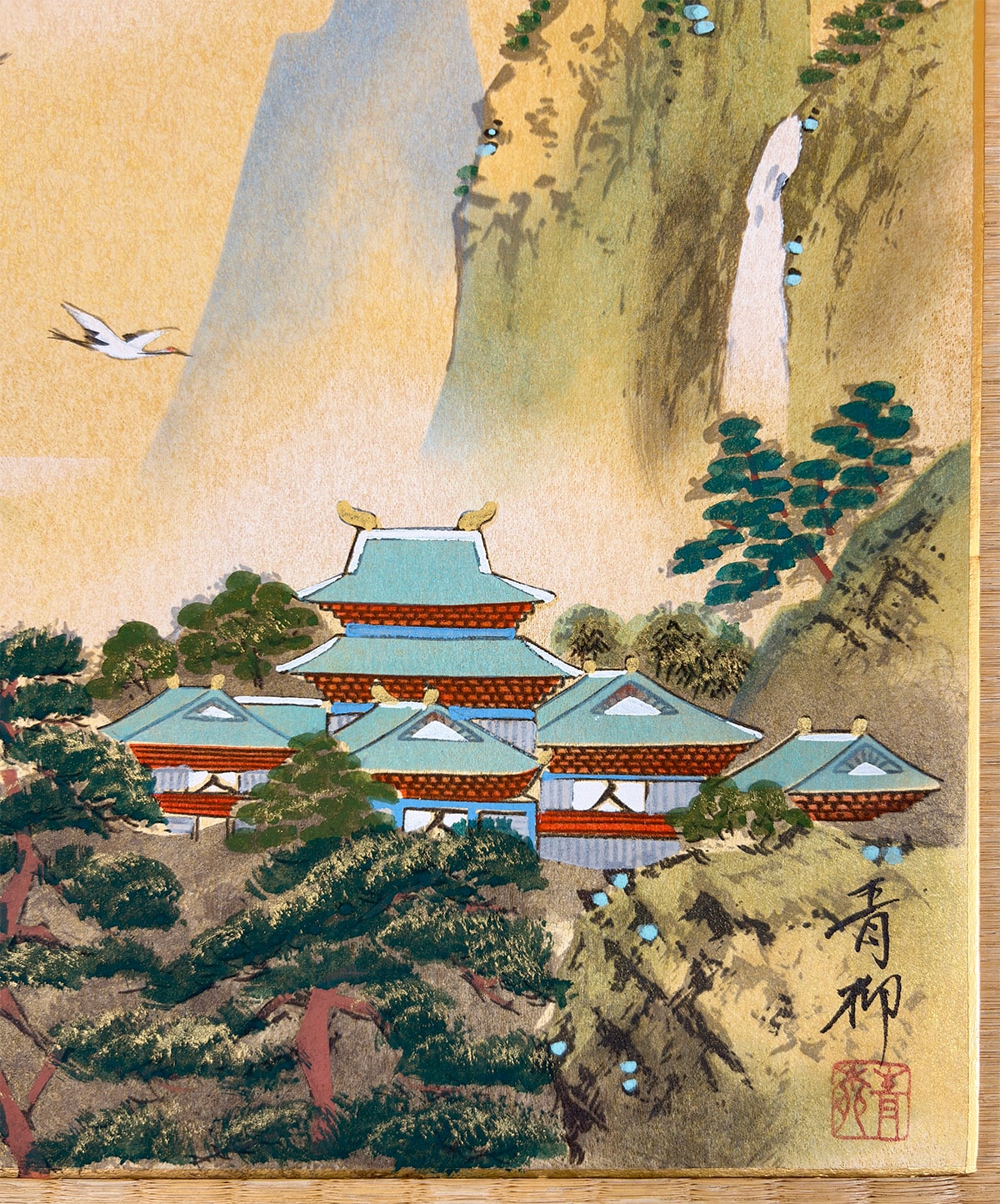小野 青柳 【蓬莱山｜色紙】 色紙・短冊 詳細写真