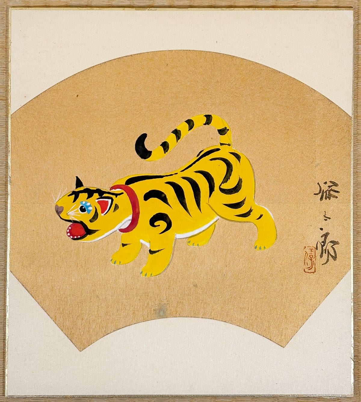 野々内 保太郎 【張子虎｜色紙】 色紙・短冊 - Nonouchi Yasutarou, Japanese shikishi and tanzaku board painting