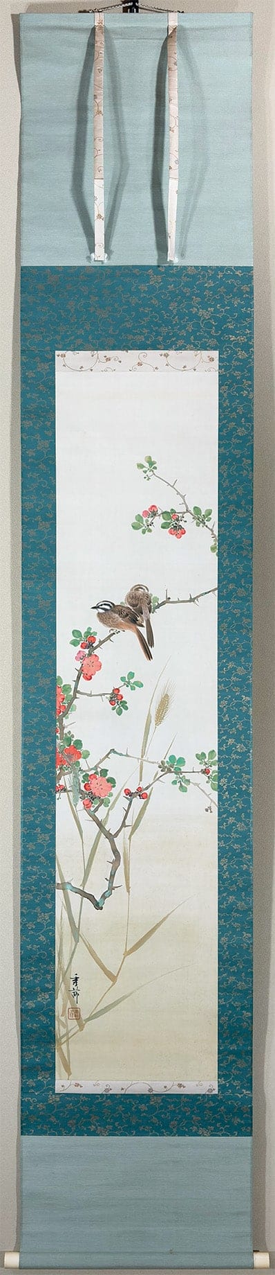 池上 秀畝 【春暖】 掛軸 - Ikegami Shuho, Japanese hanging scroll (kakejiku)