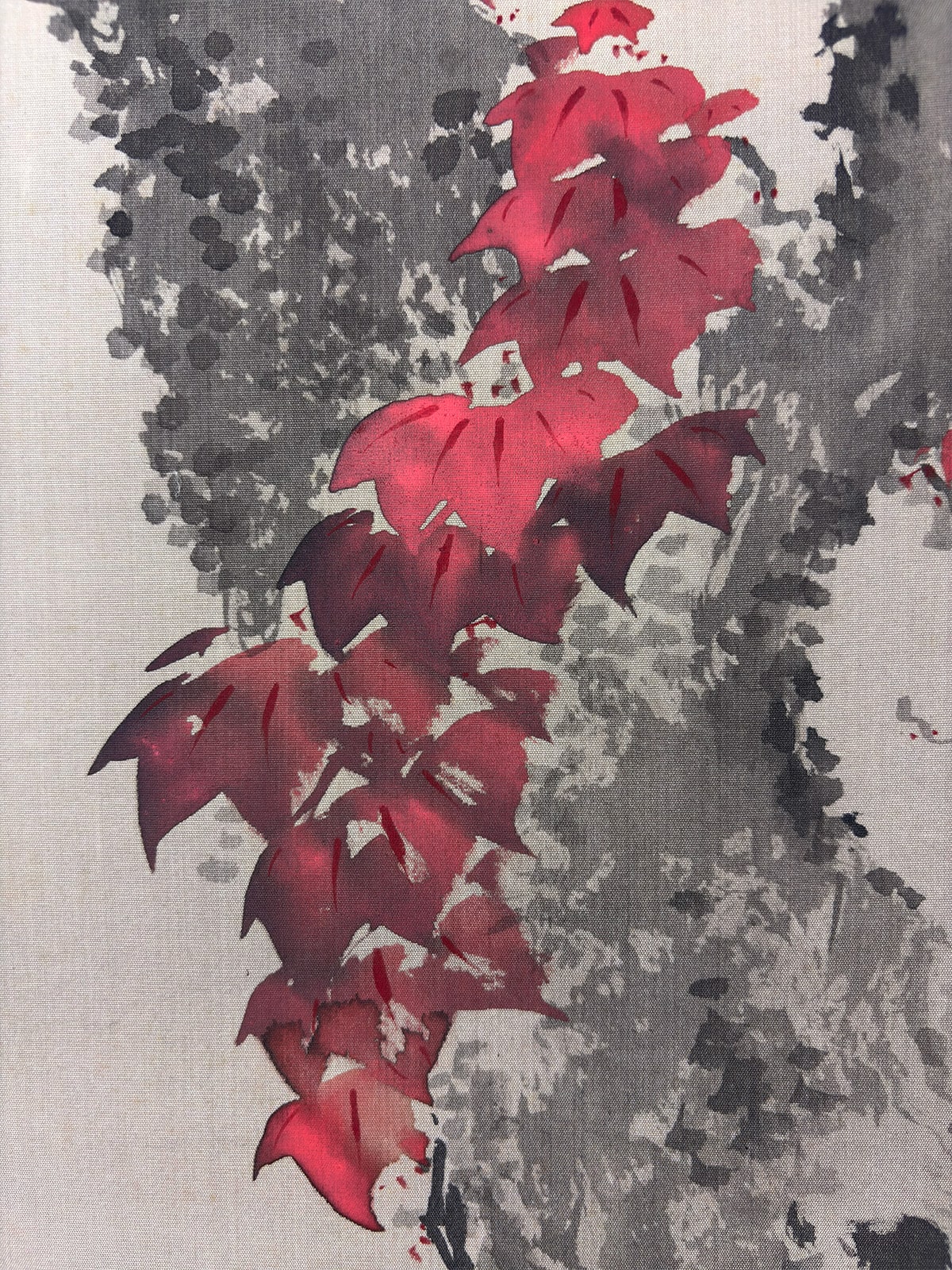 今尾 景祥 【紅蔦鵯】 掛軸 詳細写真