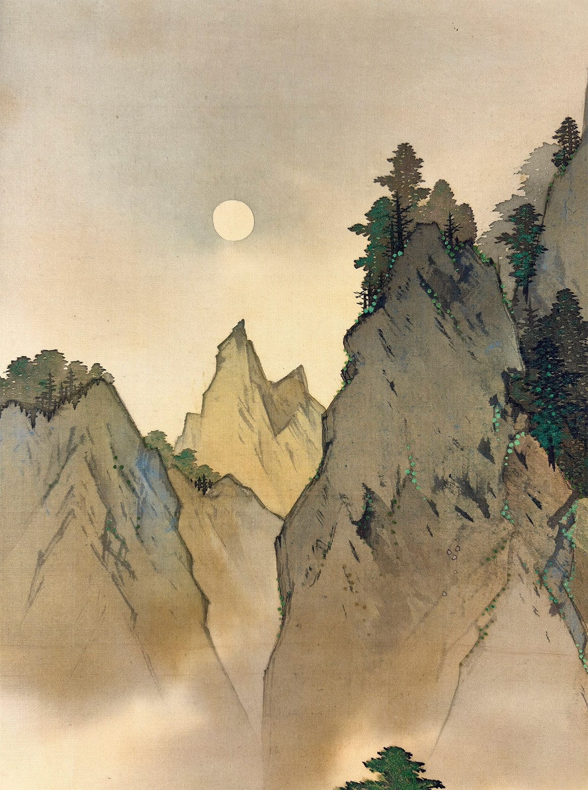 田平 玉華 【月下山家｜ミニ掛軸】 掛軸 詳細写真