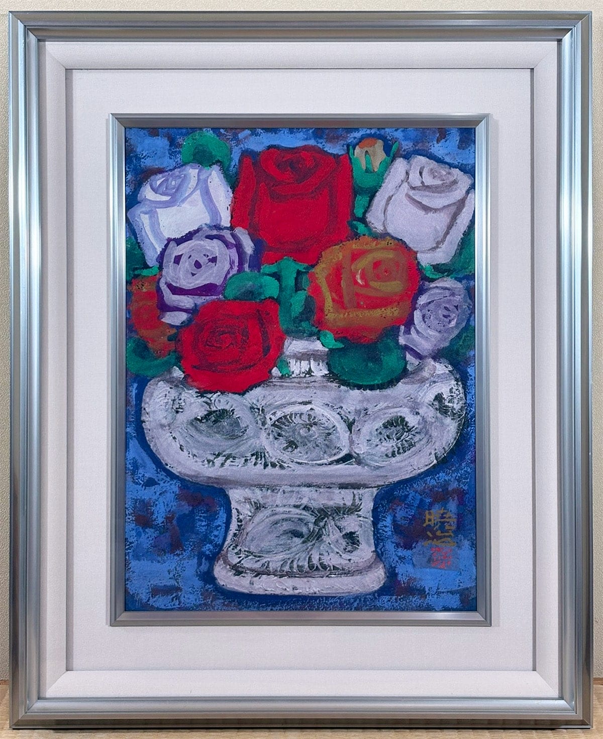 幸田 暁治 【薔薇｜額（8号）】 絵画・額装 - Kouda Gyoya, Japanese framed painting