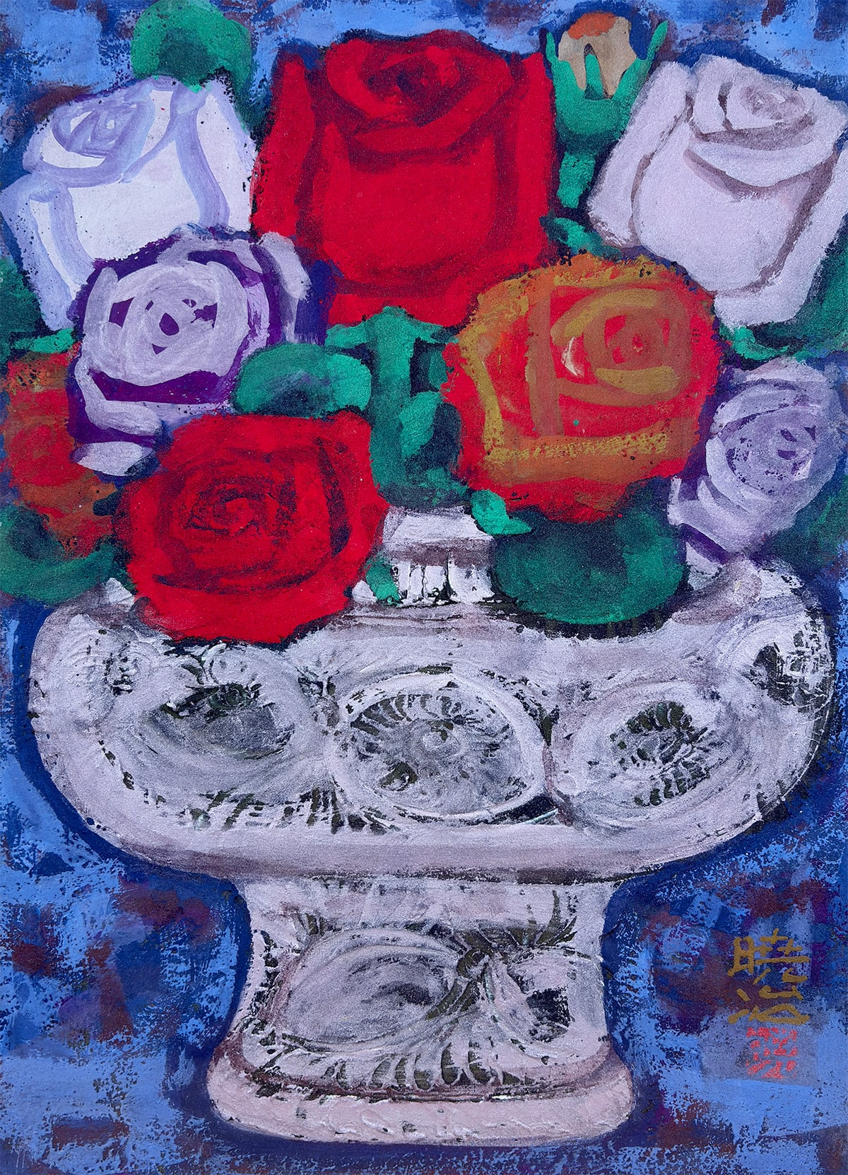 幸田 暁治 【薔薇｜額（8号）】 絵画・額装 詳細写真